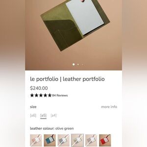 PAPER REPUBLIC Le Portfolio Olive Green A5 Size
** NEW condition